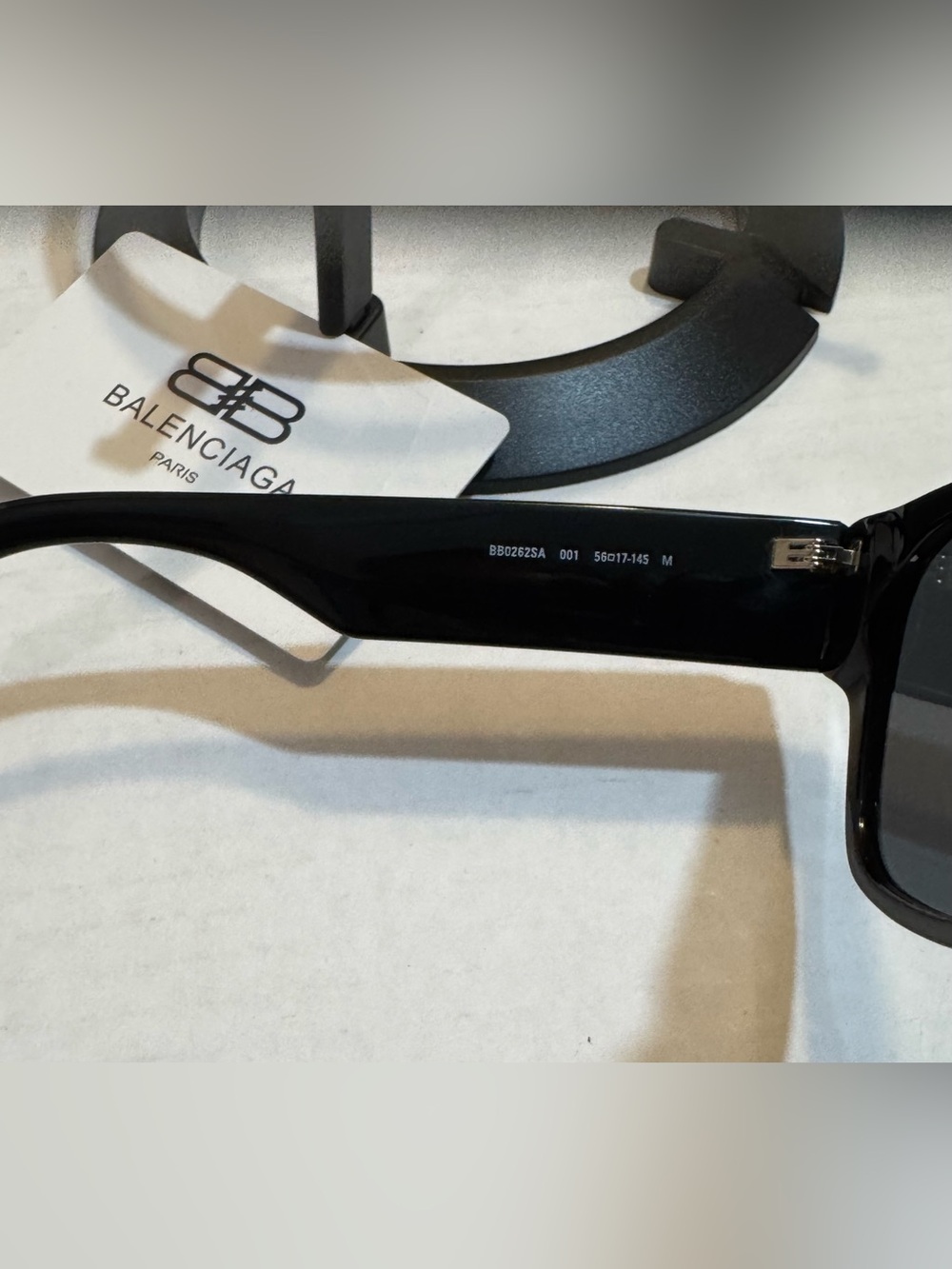Balenciaga BB0262SA Black/Grey (001) Unisex Sunglasses NEW - Picture 8 of 12